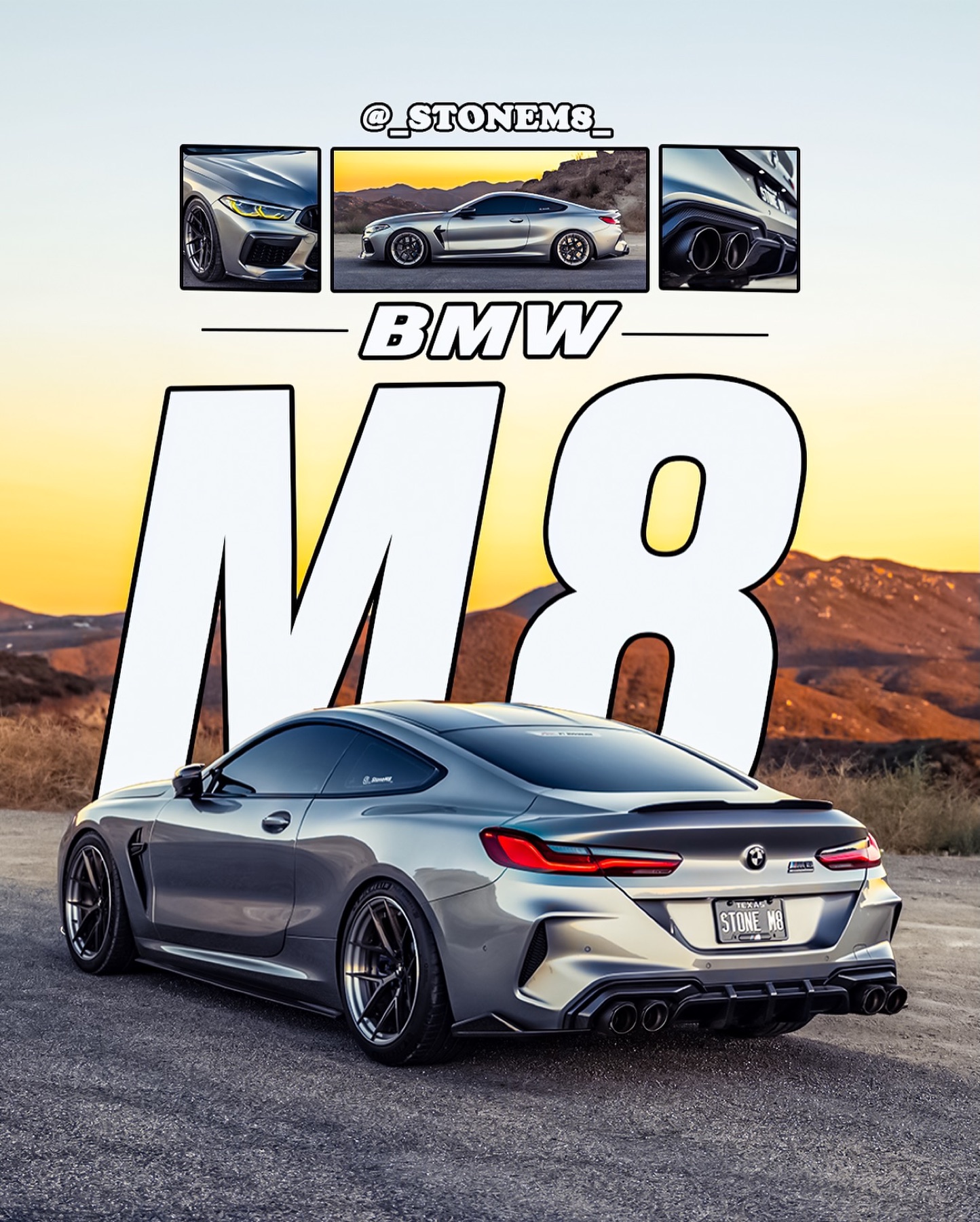 BMW M8 poster — Project Stone