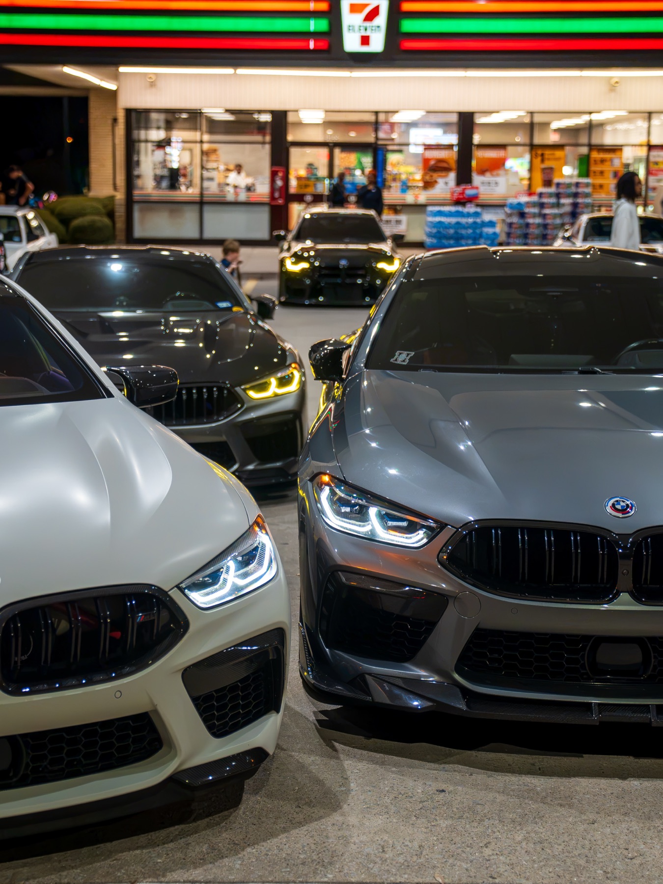 M8 front end with carbon aero and yellow DRLs